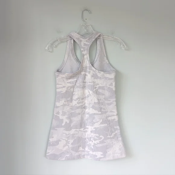 Lululemon Gray Camo Print Cool Racerback Ribbed Tank Top - Picture 9 of 10
